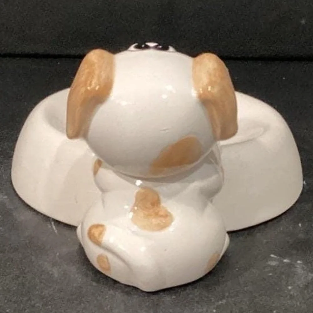 Puppy Dog Ceramic Soap Dish, Vintage Art Deco-Style Bathroom Decor Vanity Accent
